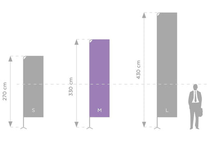 Mástil publicitario rectangular - M (3,3 m) 