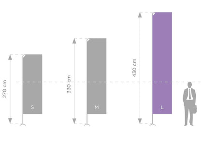 Mástil publicitario rectangular - L (4,3 m)